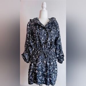 WHBM, Floral Black Women's Jacket With A Hood